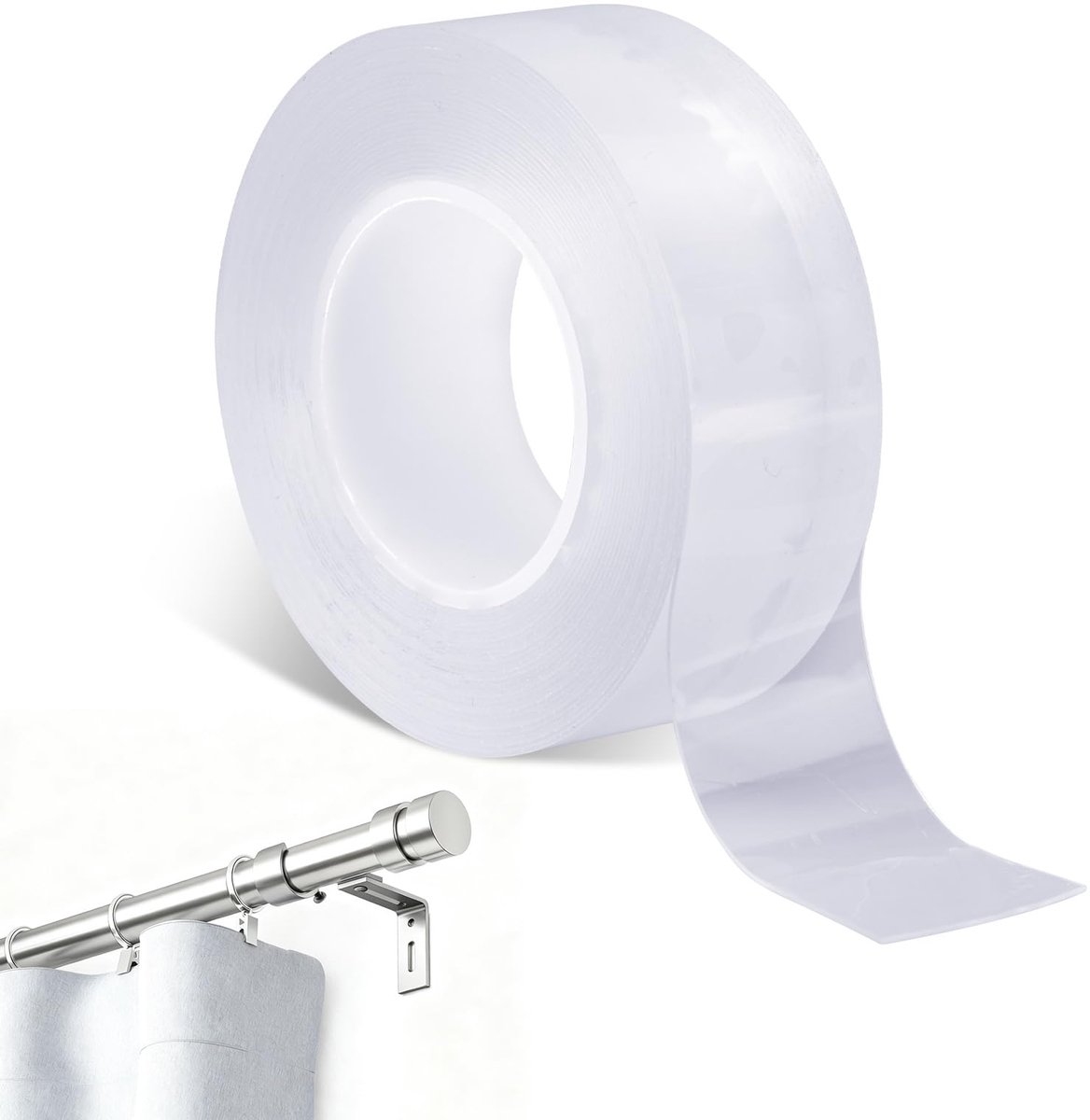 Gleitband voor Gardinenringen - Transparant en Stil - 5 m Lang, 2,5 cm Breed