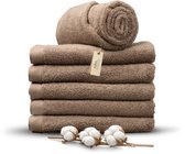 Miss Towels 70x140 Badlakens Set 6st. - 5 sterren Hotelkwaliteit - Badtextiel - Luxe Badhanddoeken - Zachte Badlakens - Kastanje Bruin - Made in Portugal
