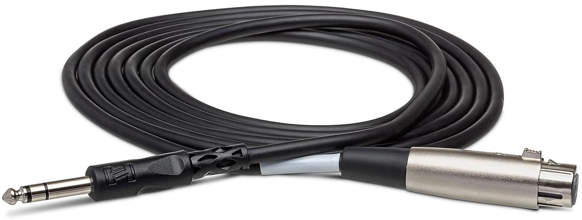 3ft XLR naar 1/4" TRS Gebalanceerde Interconnect Kabel