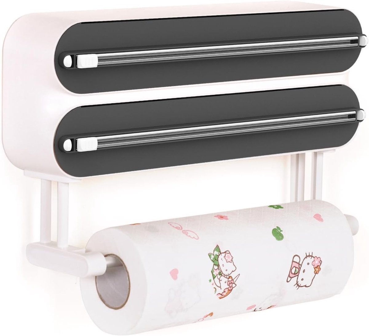 3-in-1 vershoudfoliedispenser met keukenrolhouder en cutter