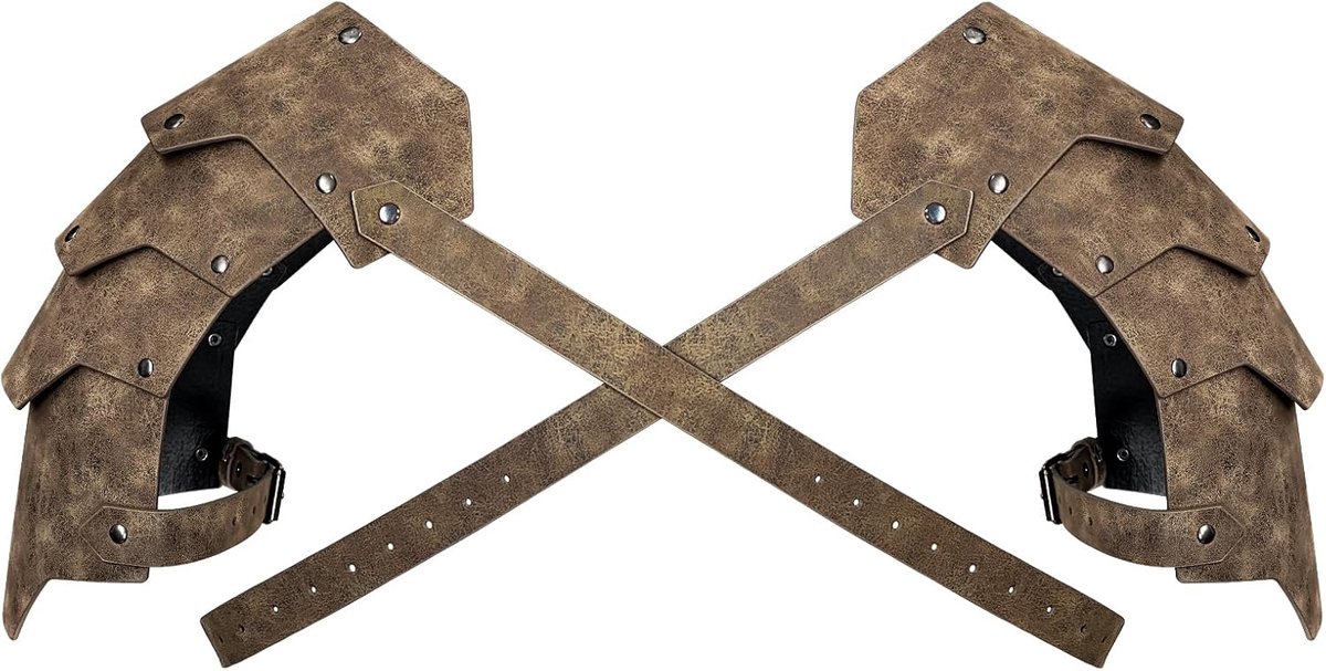 Middeleeuwse Dubbele Pauldron Schouderpantser voor LARP en Cosplay
