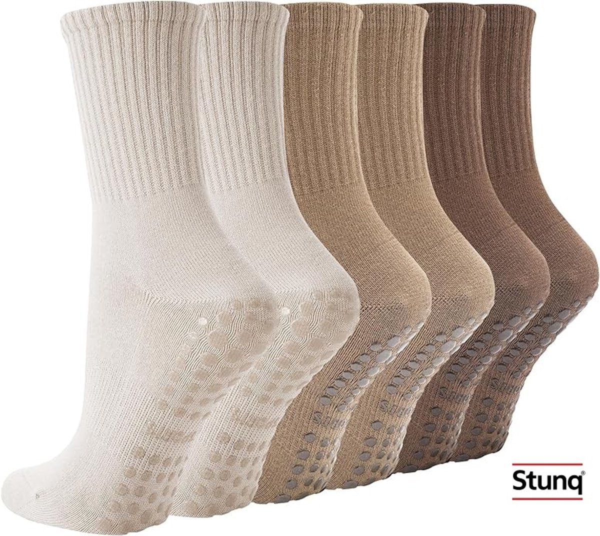 3 paar antislip sportsokken voor dames, comfortabele grip voor yoga en pilates, maat 36-40