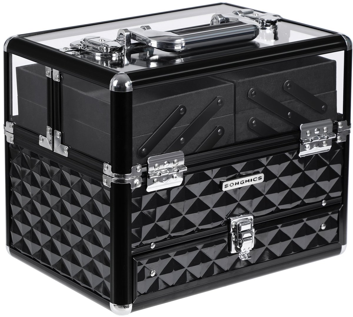 Kosmetikkoffer - Professionele Make-up Opberging - XL Met Transparante Deksel