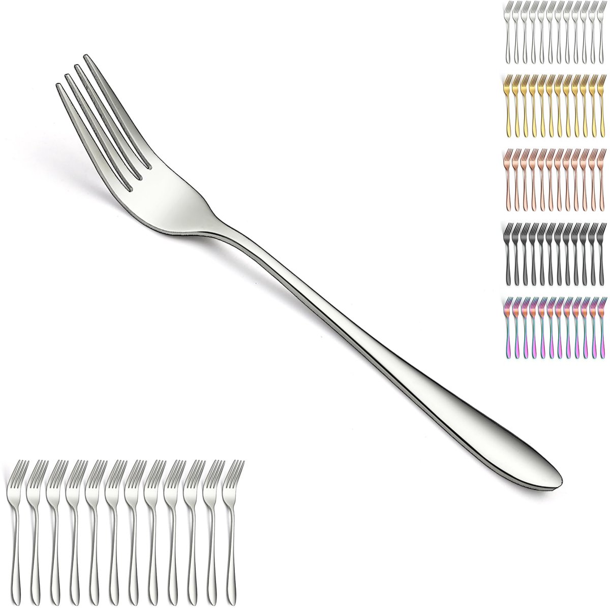 Tafelgabel Set - 12 Stuks - 20,5 cm Rvs Gabels