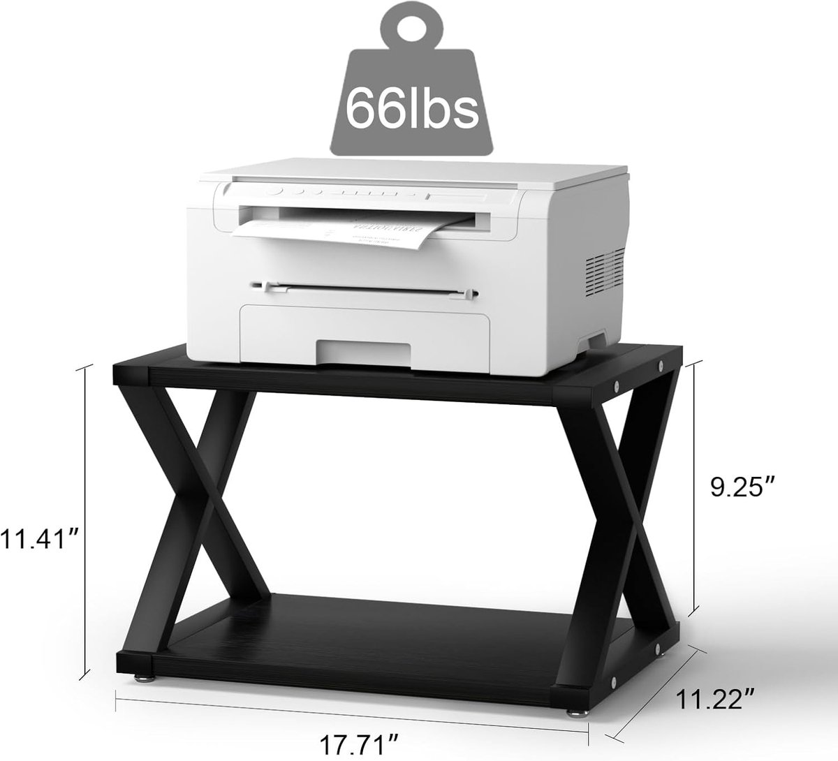 Desktop Printer Stand - 2-Tier Desk Space Organizer voor Thuis of Kantoor