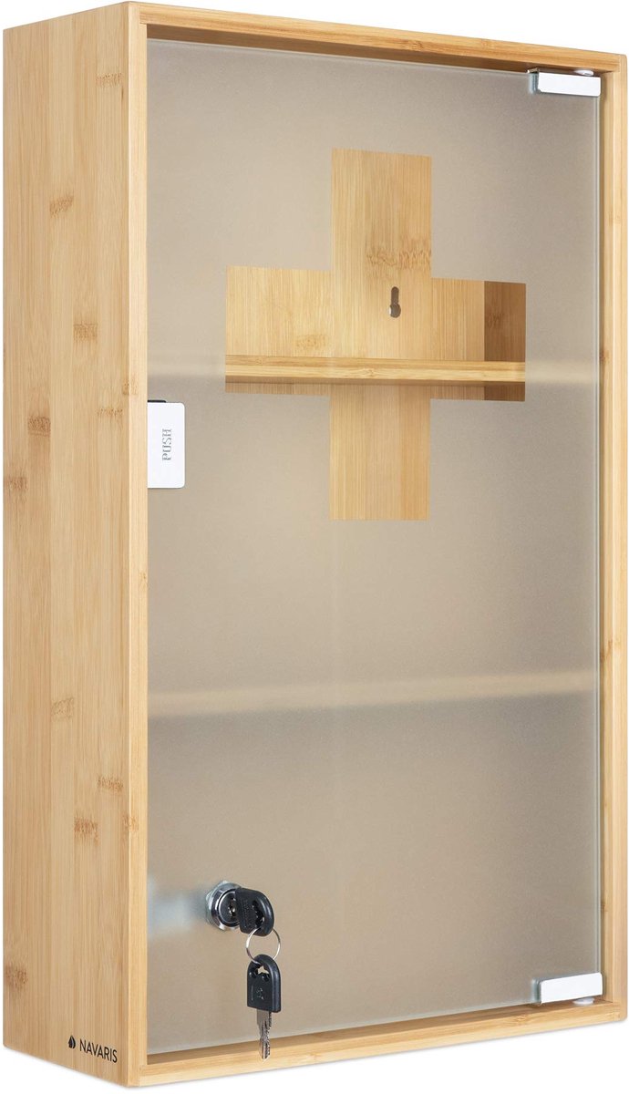 Medicijnkast - Afsluitbaar en Kind Veilige Opslag - 50 x 30 x 12 cm