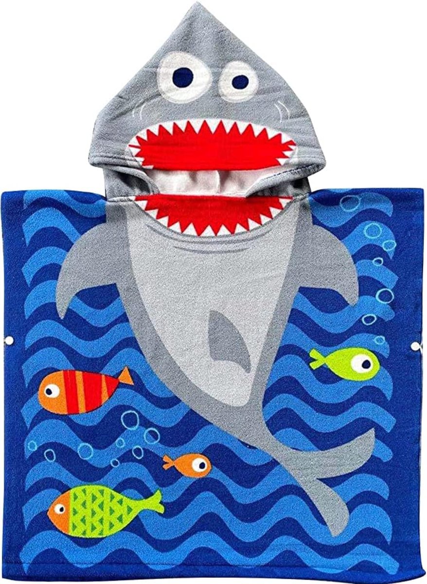Kinderponcho voor het strand - Badhanddoek met capuchon voor kinderen