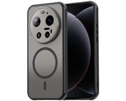 Coverup Hoesje - Geschikt voor Xiaomi 17 Ultra Hoesje - Coverup Mat Transparante Back Cover met Camera Cover - MagSafe Compatible - Zwart
