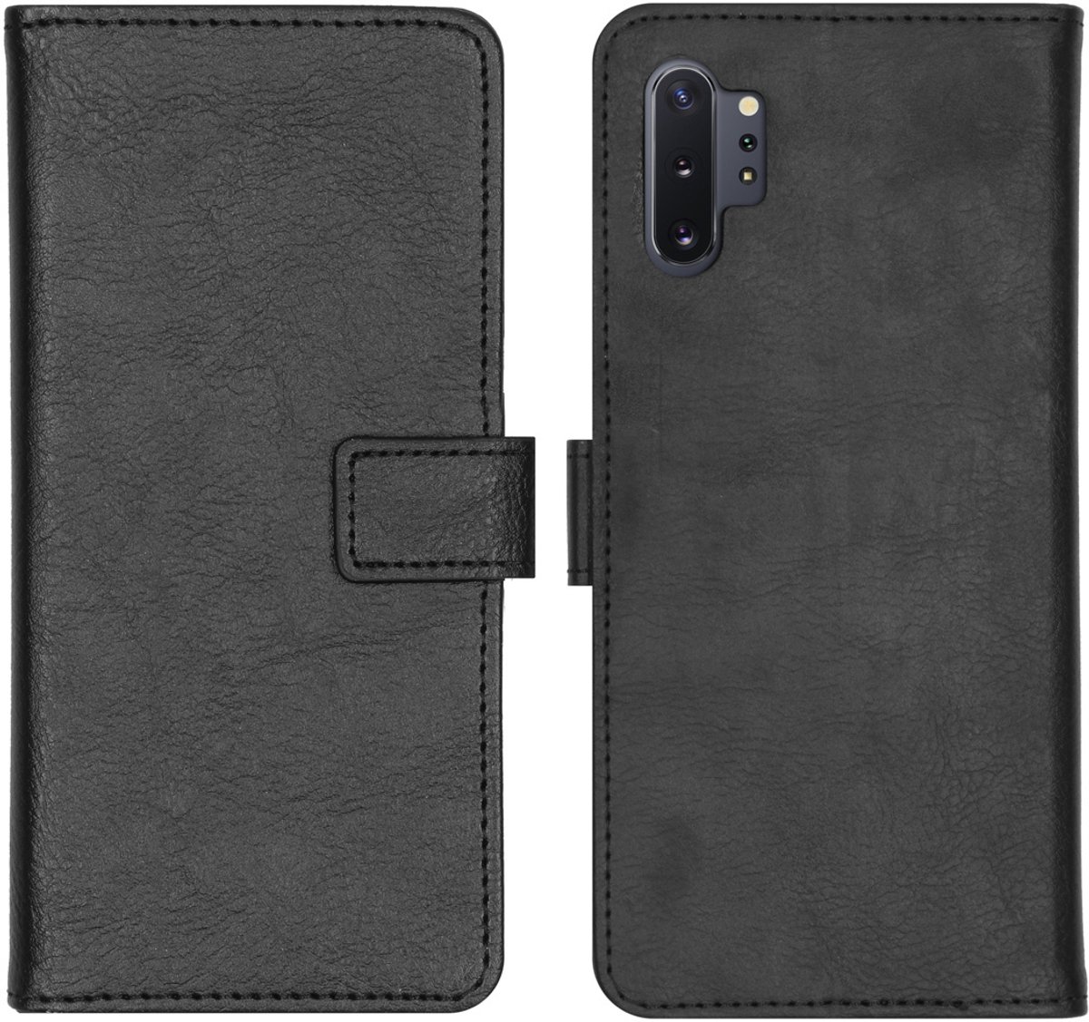 imoshion Hoesje - Geschikt voor Samsung Galaxy Note 10 Plus - Luxe Bookcase - Zwart