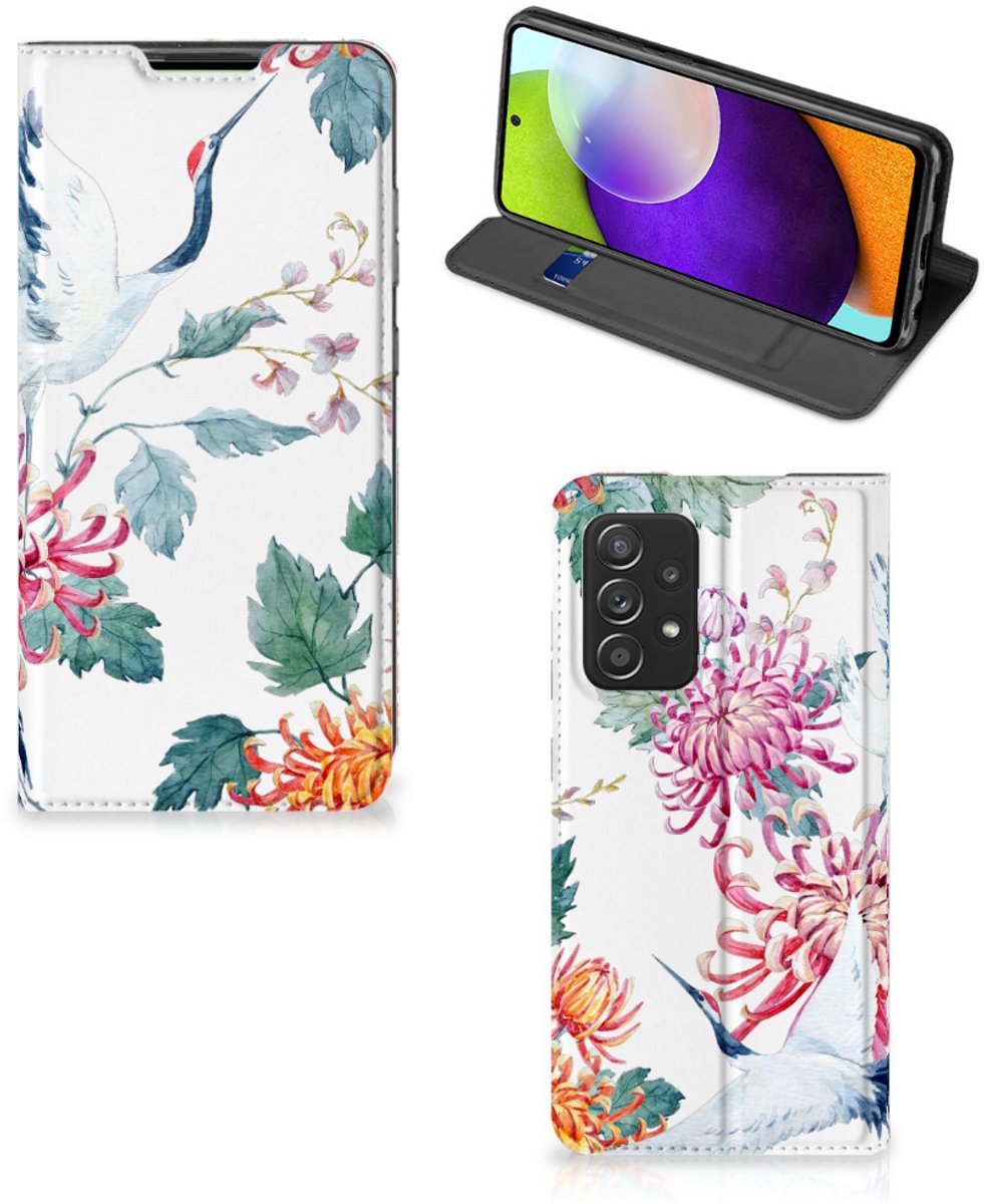 Samsung Galaxy A52 Hoesje maken Bird Flowers