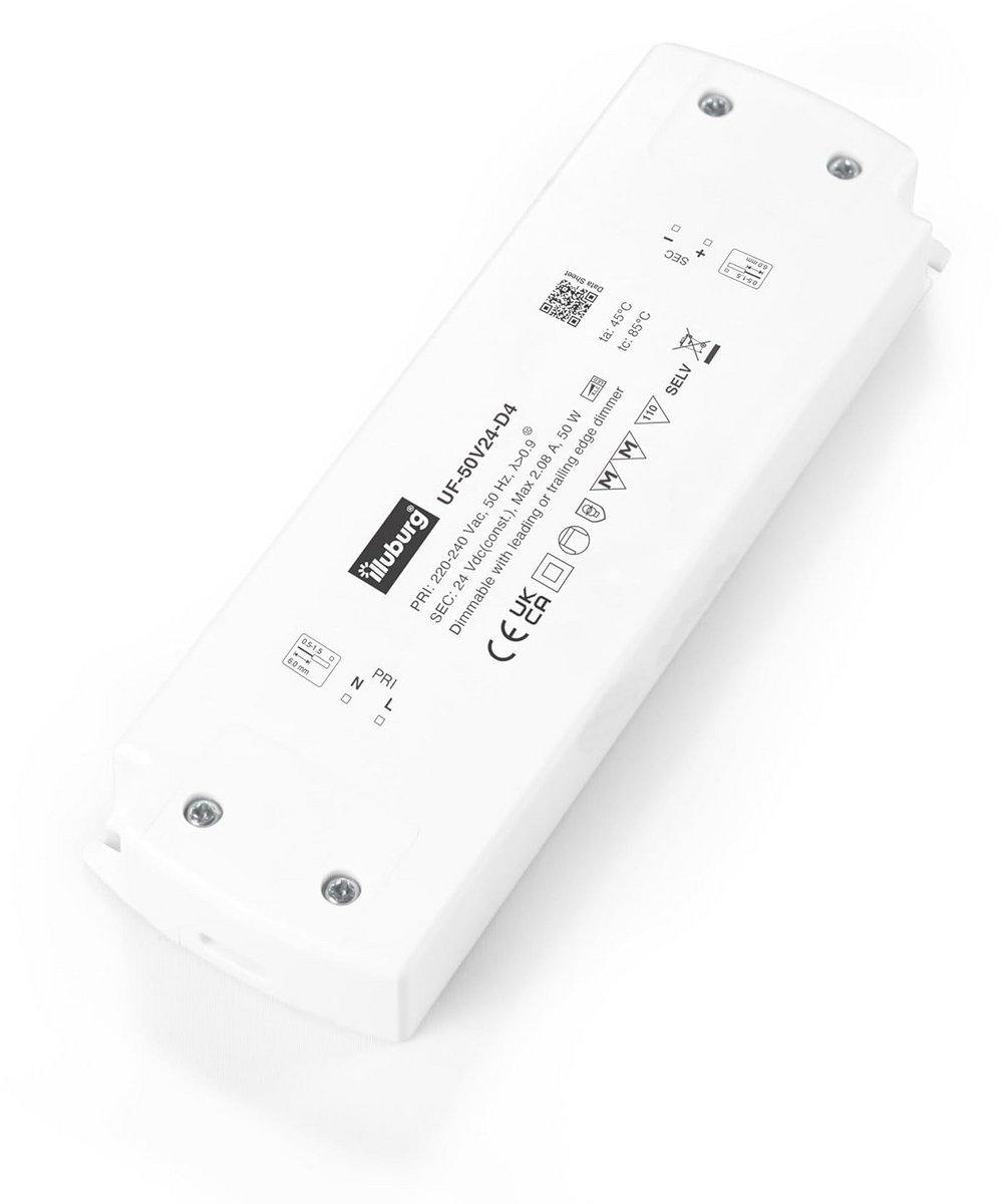 Led-transformator 24V 20W 50W variabel Triac ultradun plat voor ledstrips