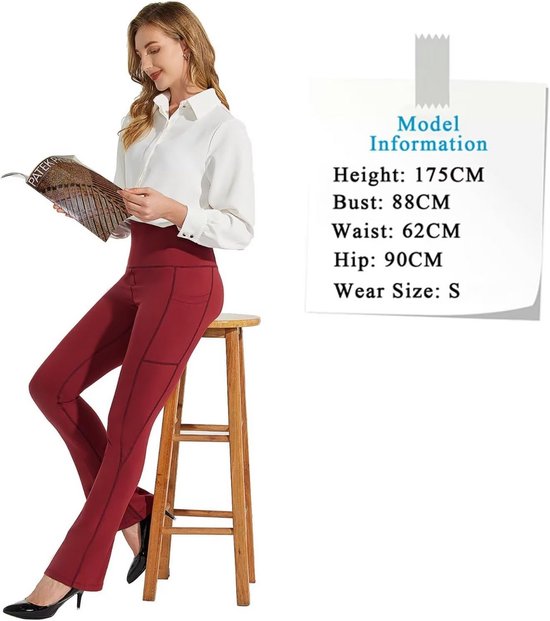 Hoge Taille Bootcut Yogabroek Dames - Waterdicht, Ondersteunend en Met Zakken — afbeelding 5