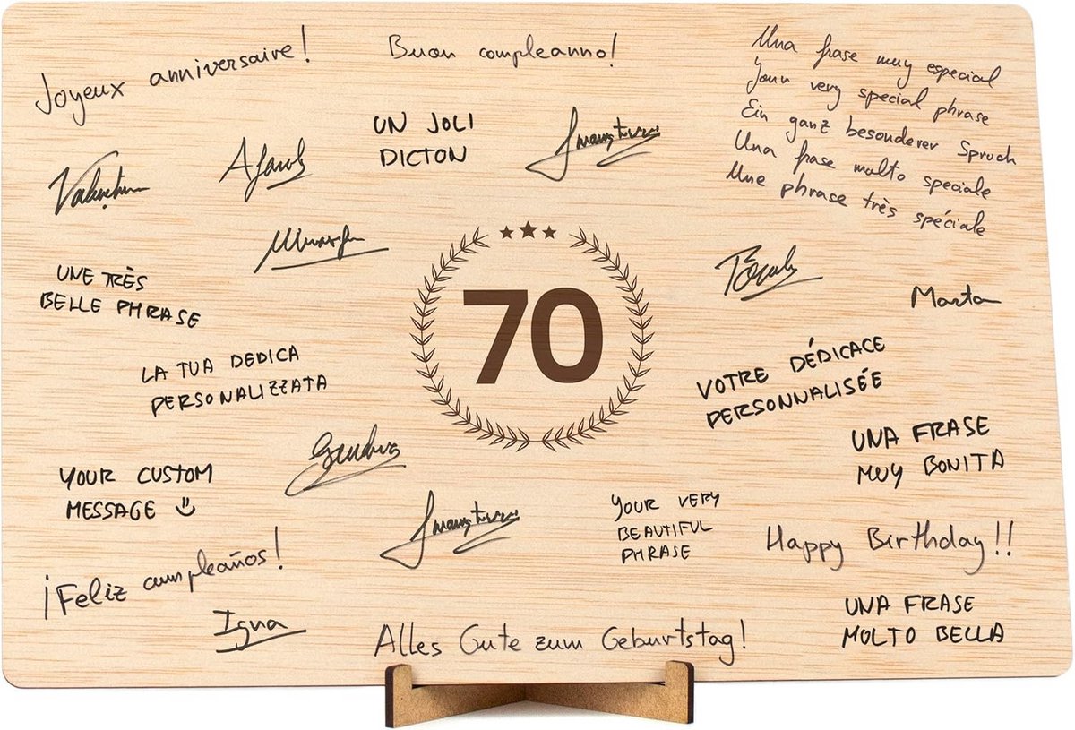 Felicitatiekaart 70e Verjaardag | Originele Decoratie en Cadeau | Wenskaart voor Verjaardagen