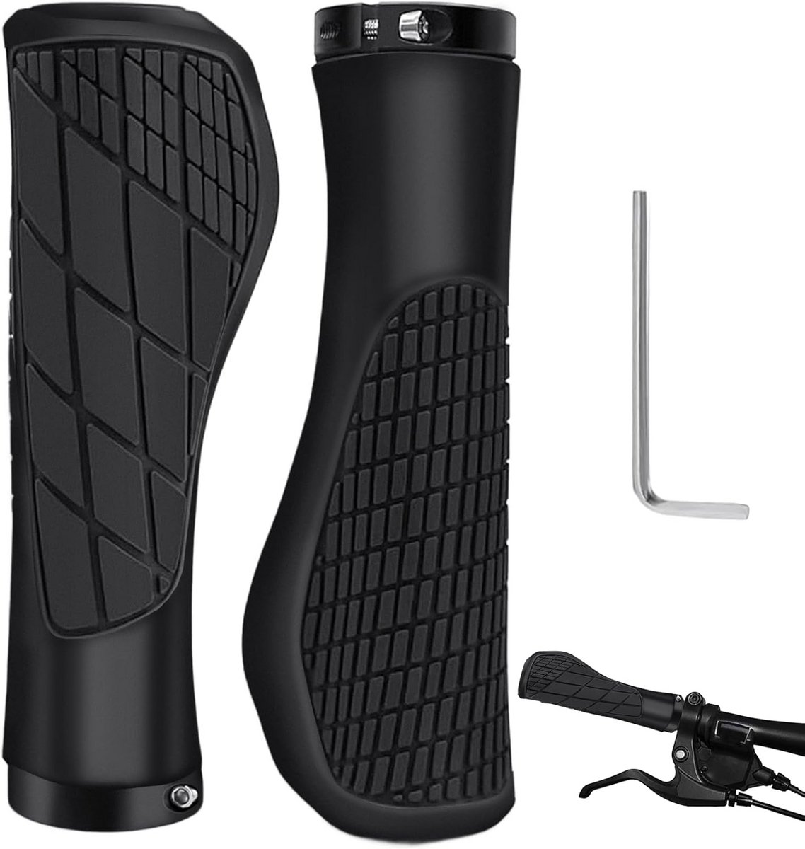Ergonomische Fietsgrepen 22,2 mm – Antislip Rubber Handgrepen Voor Mountainbikes en Scooters