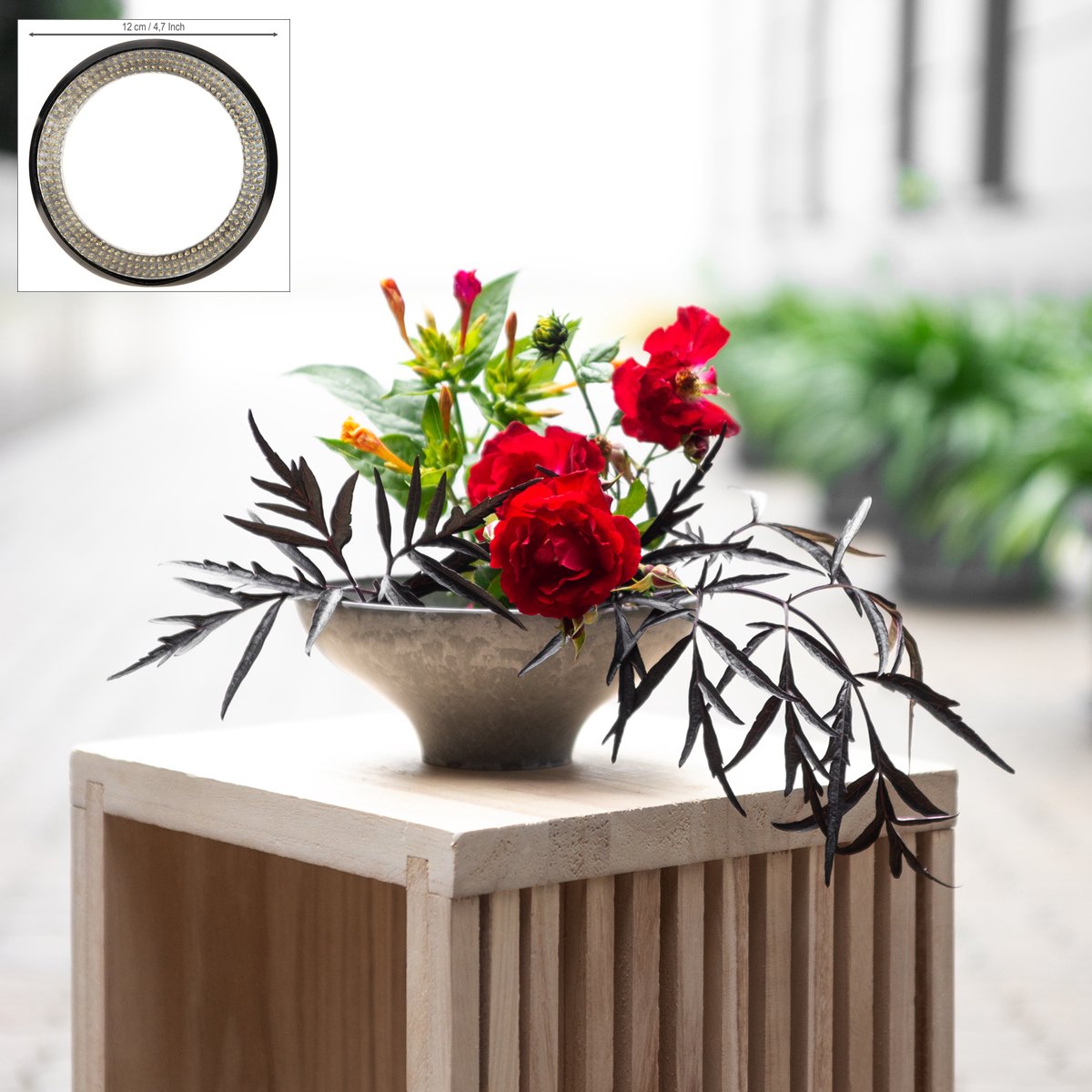Ronde messing bloemenegel voor bloemstukken en ikebana