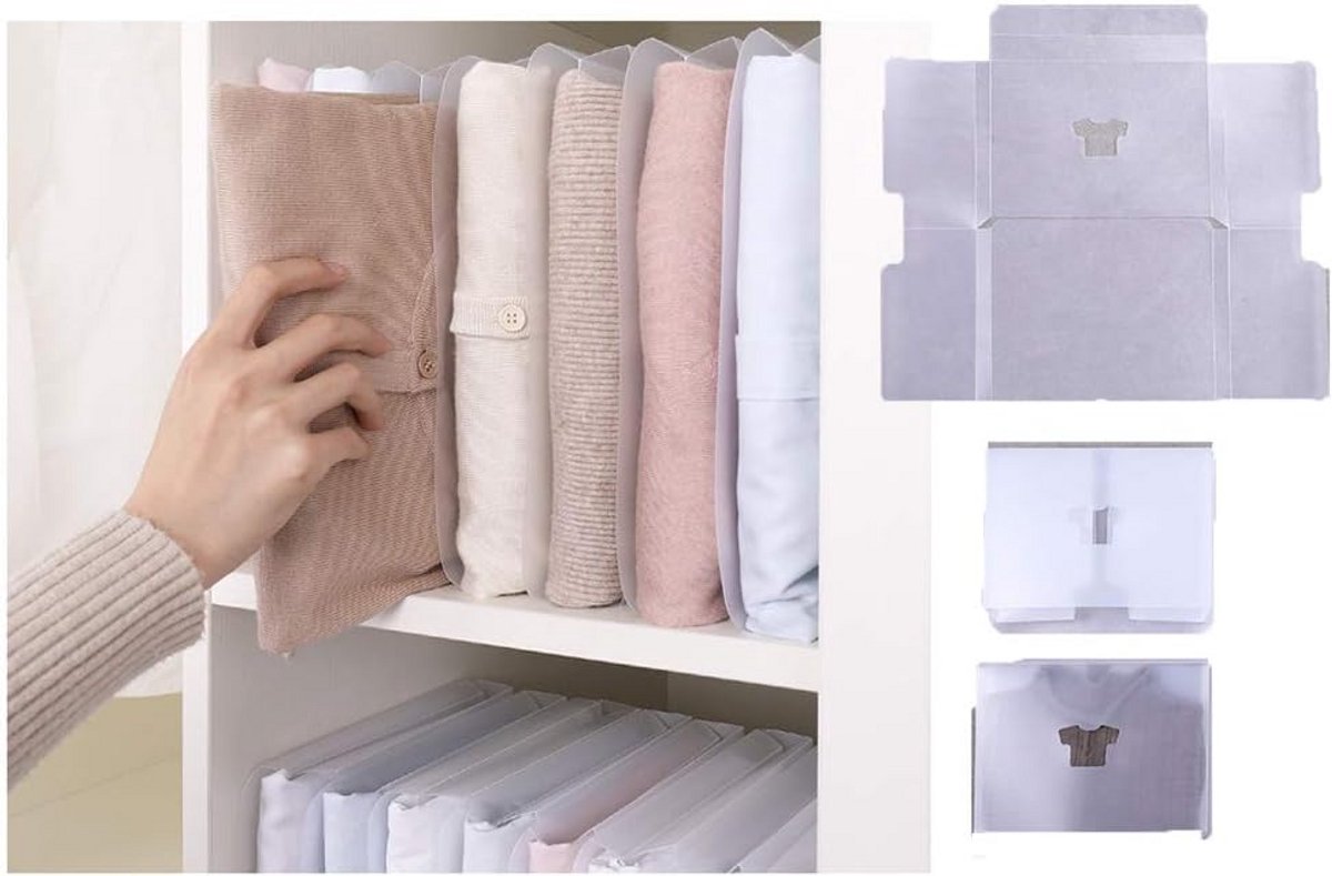 Set van 10 Kleding Vouwplanken voor Kledingkast en Reisorganizer