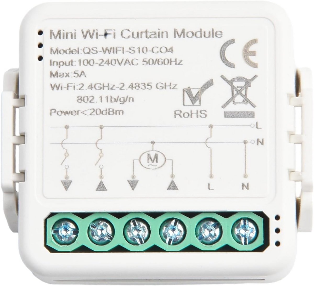 Slimme Gordijnschakelaar Module voor Jaloezieën en Rolluiken met Wifi en Zigbee
