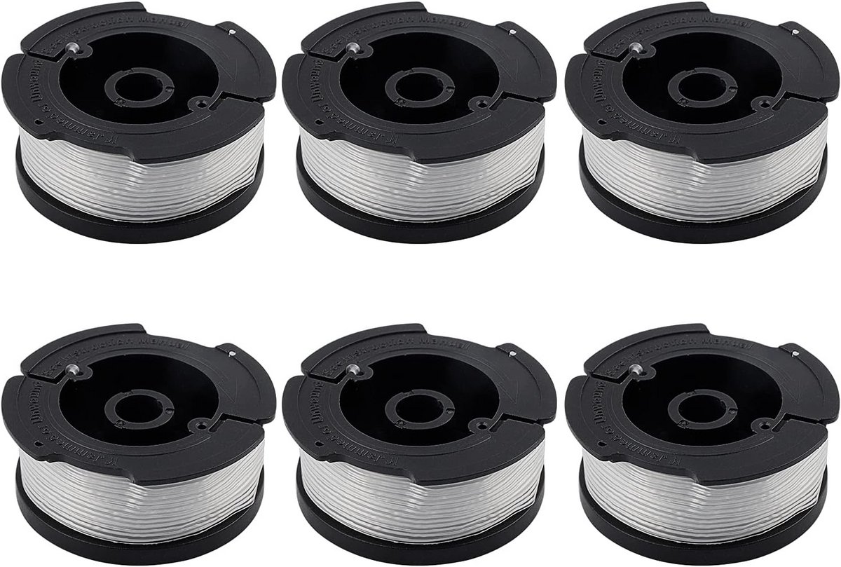 Set van 6 Trimmerdraad Spoelen voor Black & Decker Grastrimmers