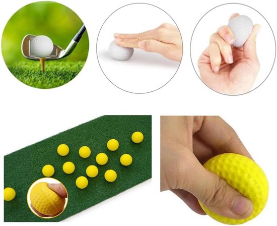 16 Stuks Oefengolfballen Set - Trainingsballen voor Binnen en Buiten - Geschikt voor Beginners — afbeelding 3