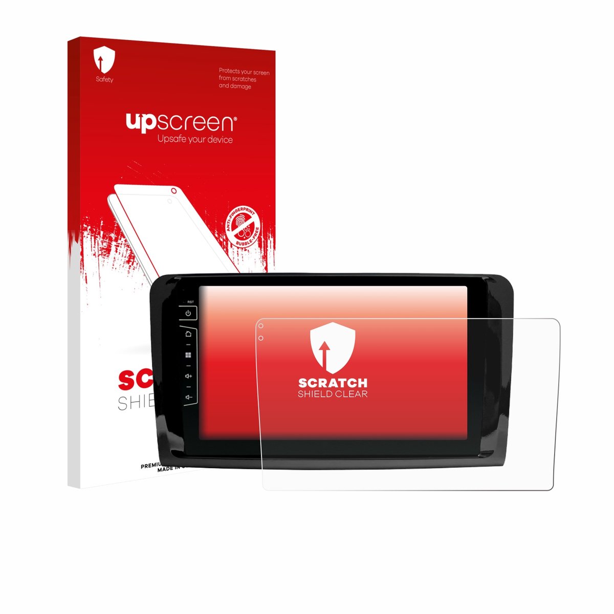 upscreen - Screenprotector voor Dynavin D9-DF432 9" - Folie Beschermfolie transparant