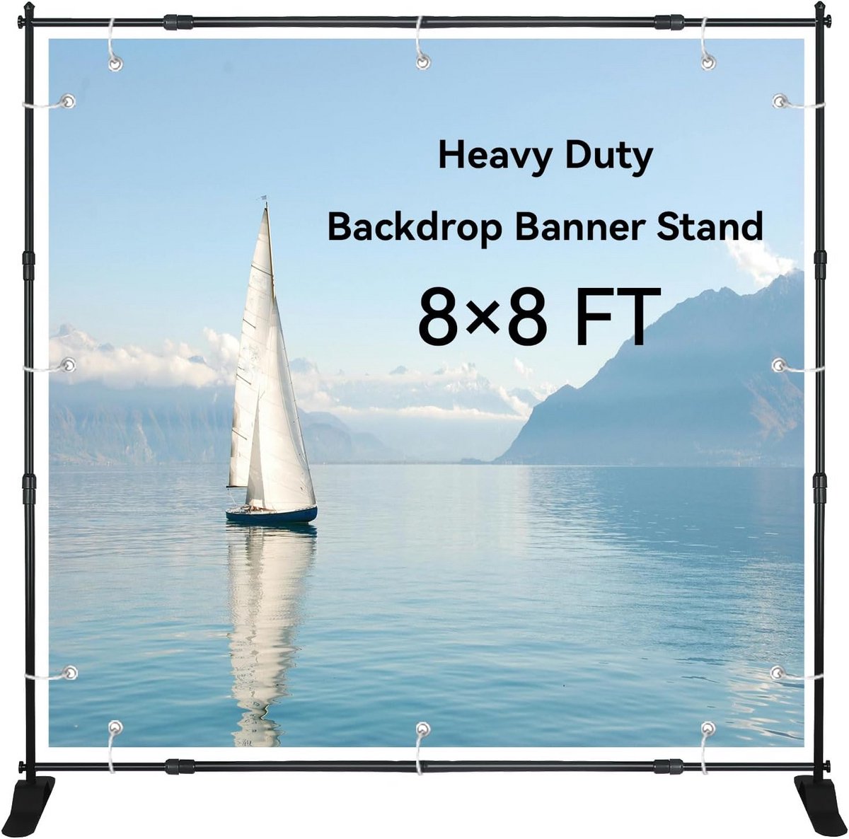 Stevige Achtergrond Banner Stand 20x20 cm - Verstelbaar Frame voor Feesten en Fotohokjes