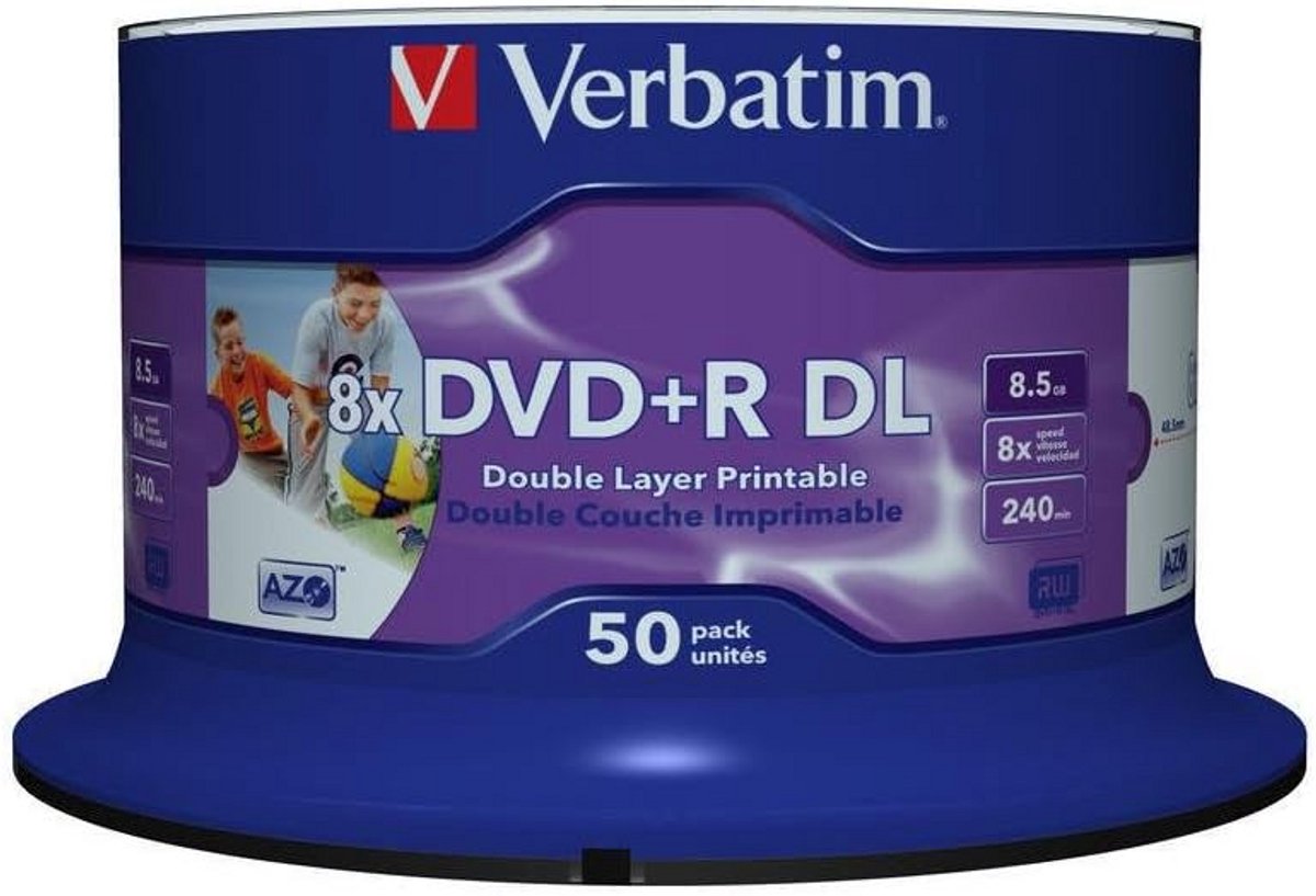 DVD+R Double Layer 8.5GB Opslagmedia 50 stuks Spindel