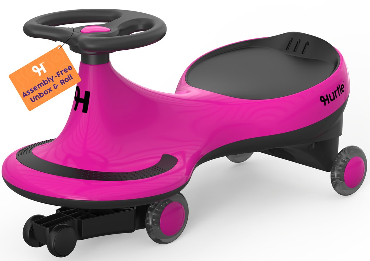 Hurtle Didicar - Wiggle Car - Ride On Auto voor Kinderen vanaf 2 Jaar - Zonder Pedalen of Batterijen - Roze