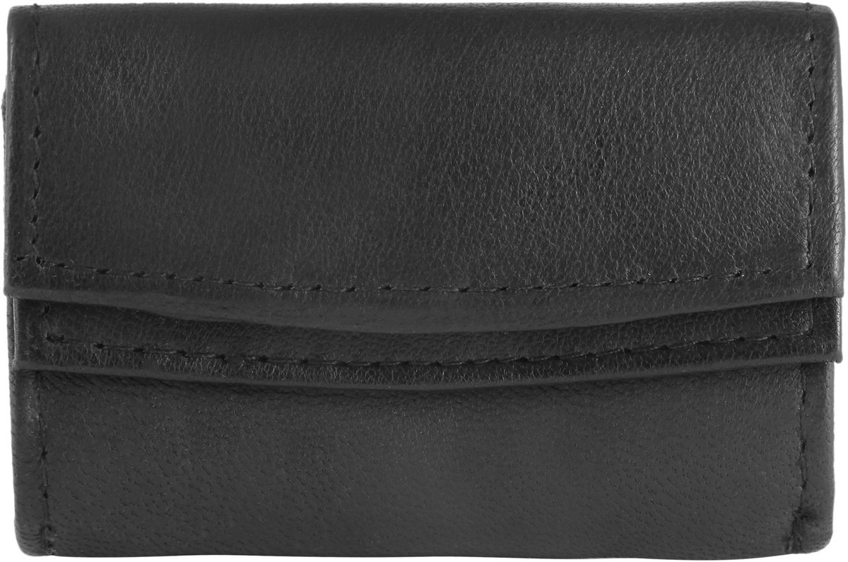 EXCELLANC Excellanc Unisex Portemonnee Nabila echt leer, liggend formaat, 5,2 cm x 8,7 cm