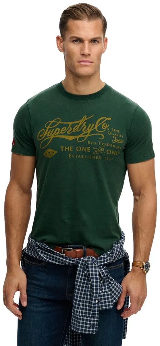 Superdry Industry Worker Relaxed T-shirt Heren T-shirts Groen