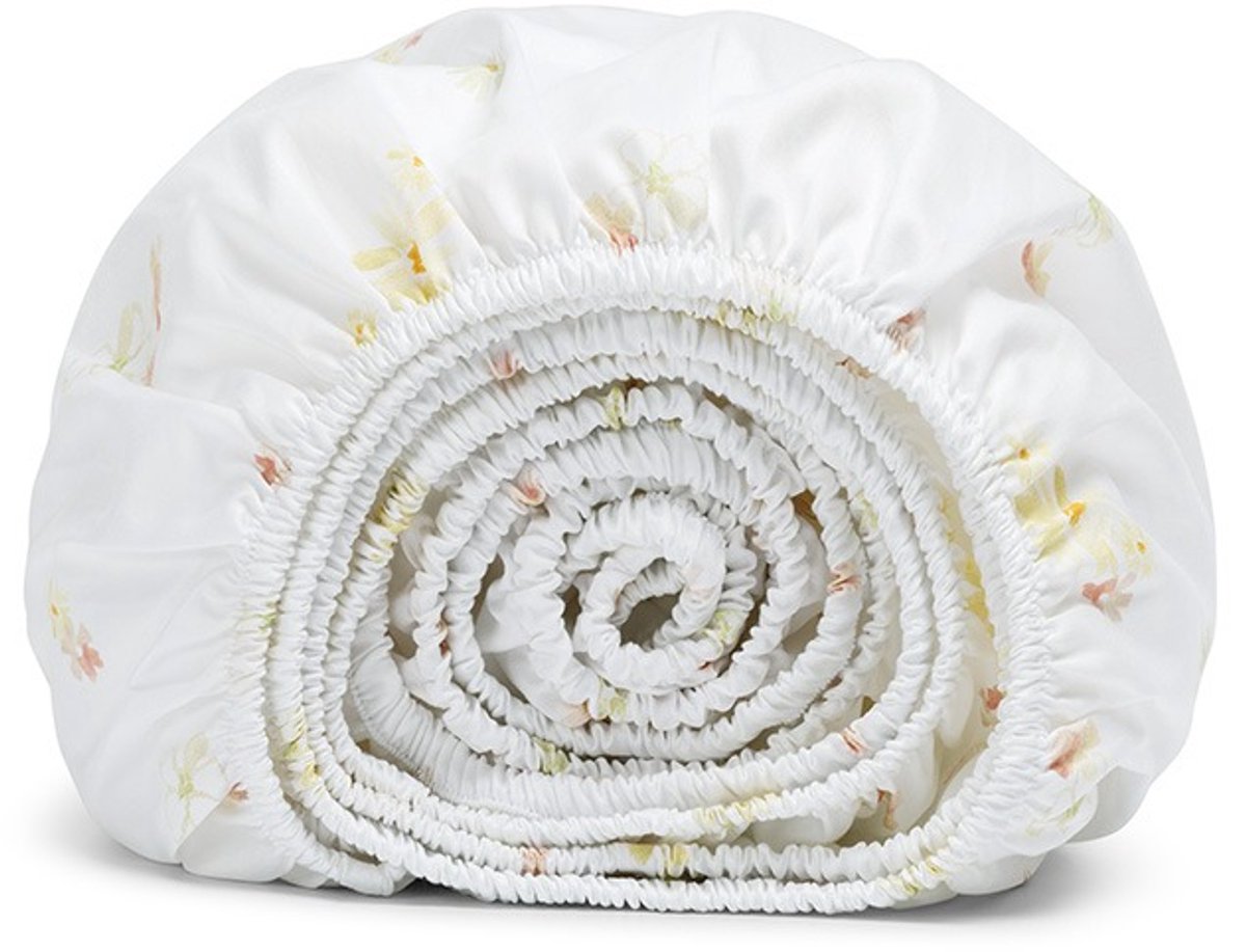 Yumeko hoeslaken katoen satijn flower valley 160x200x30 - Biologisch & ecologisch