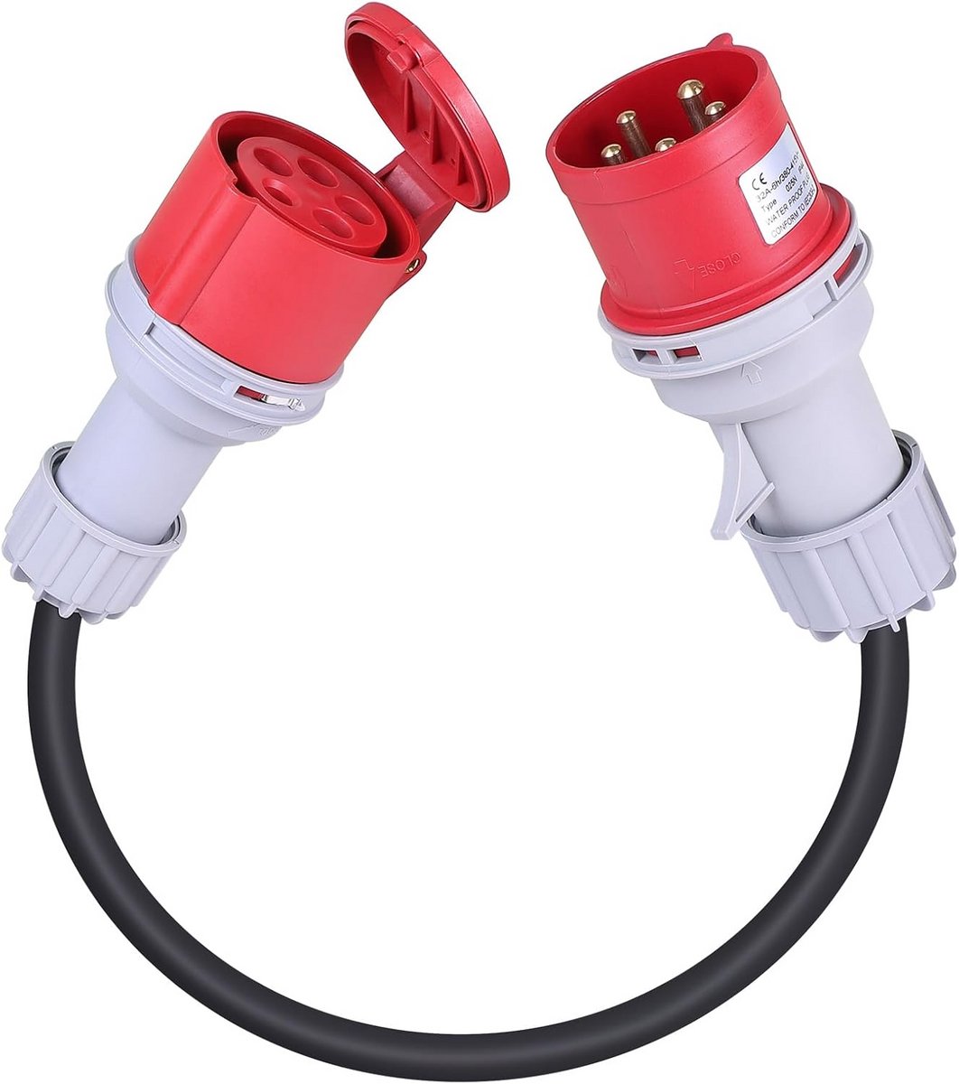 CEE Adapter 32A naar 16A 5-polig 400V 0,6m IP44 voor Industrie en Bouw