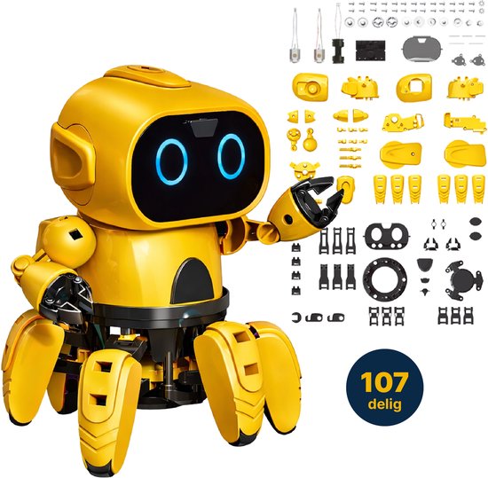 ZoeZo - Interactieve Robot - Experimenteerset - Robot Bouwpakket - DIY Set - 107-Delig - Progammeerbaar - Bouwen - Speelgoed - Interactief