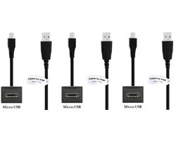 2 stuks OneOne 1,8m Mini USB kabel. Extra sterke laadkabel. Stevig oplaadkabel snoer past op Nextbase 122, 222, 222G, 222X, 222XR, 320XR, 322GW, 422, 422GW, 522, 522GW, 622GW