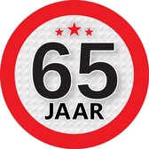 Sticker 65 ans environ 9 cm - Décoration anniversaire / anniversaire 65 ans