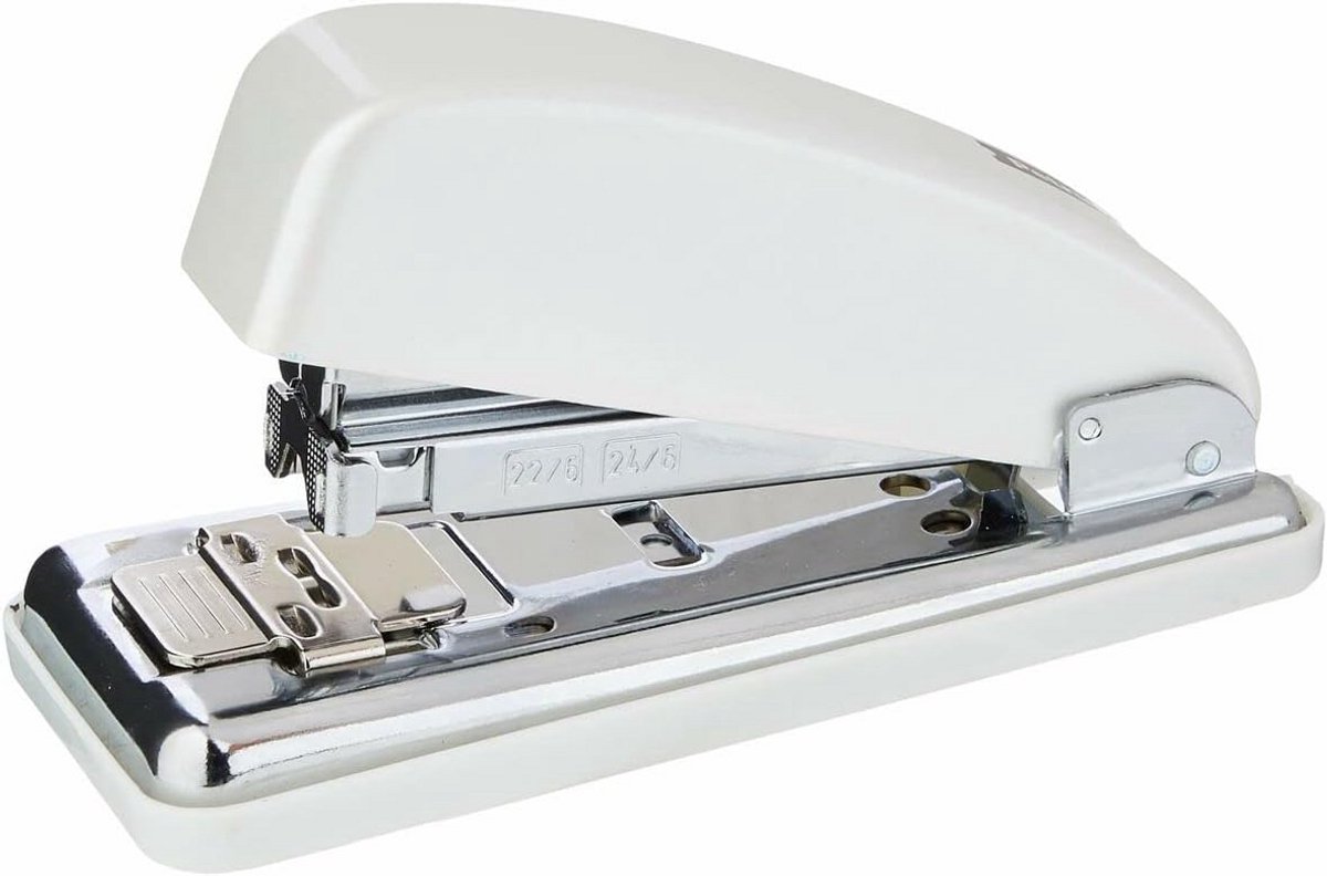 Klassieke nietmachine voor kantoor en school - metaal - wit