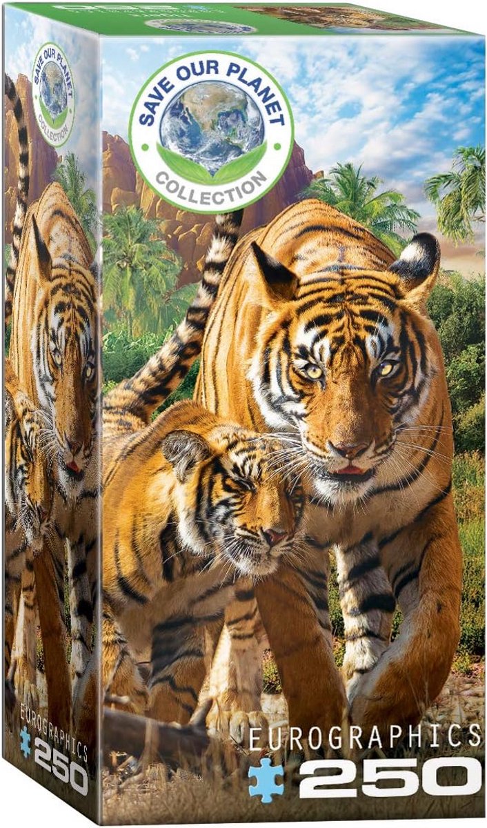 Moeilijke Puzzel Tijger 250 Stukjes - 100% Gerecycled Materiaal