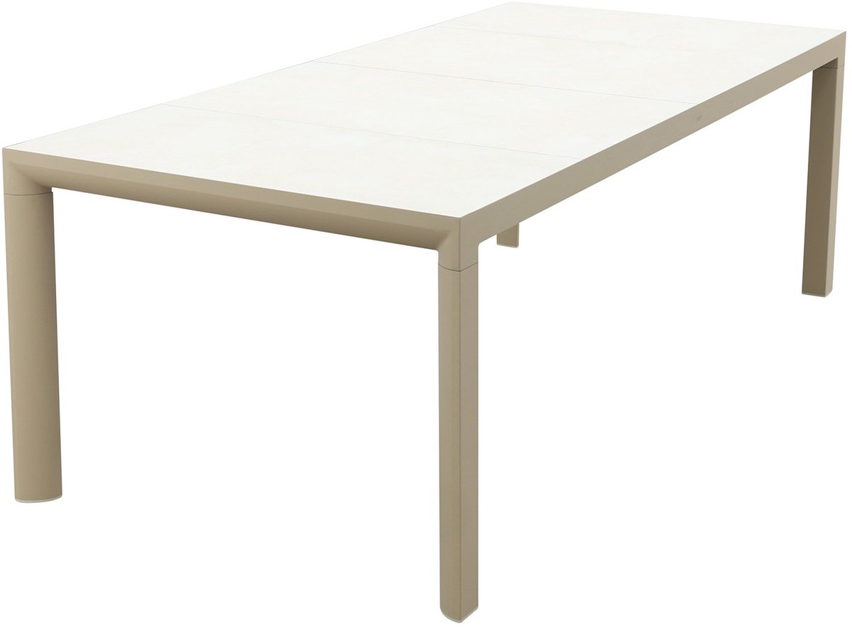 Kings aluminium tuintafel 220x100 cm. - Latte