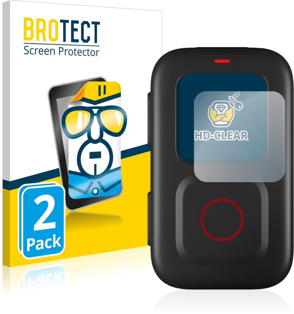 BROTECT - Screenprotector voor GoPro Remote - Folie Beschermfolie transparant 2 Stuks