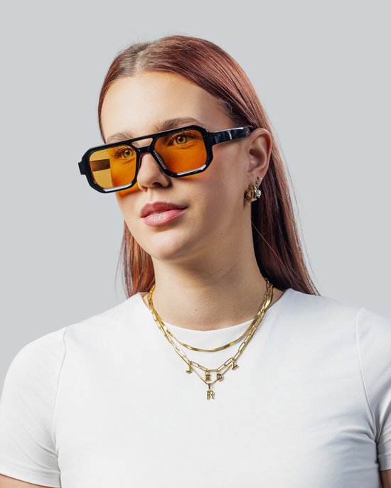 Montuurtjevoorjou - Lyon Orange - Zonnebril - Heren zonnebril - Festival Bril - Oranje van Montuurtjevoorjou — afbeelding 2