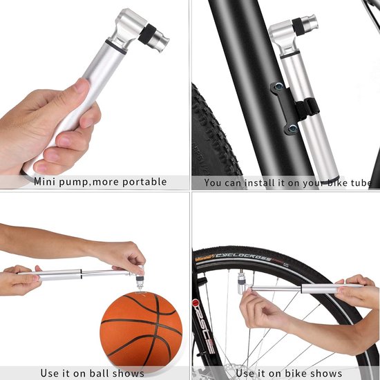 Mini Hand Bike Pomp 300PSI Draagbare Fietsbandenpomp voor Presta en Schrader Ventielen — afbeelding 2