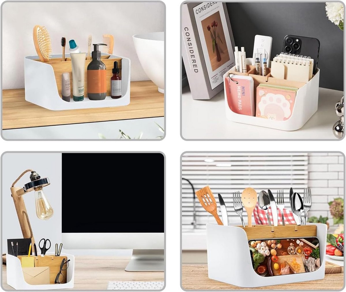 Houten bureau-organizer met 5 vakken voor kantoor en thuis — cadeau in Cadeau-ideeën - foto 4