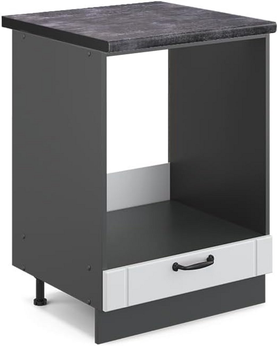 Keuken Ovenombouwkast 60 cm Breed Wit Antraciet Met Soft-Close