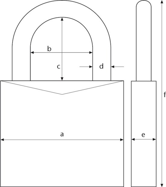 ABUS Hangslot - 40mm - messing/beugel gehard staal van ABUS — afbeelding 4