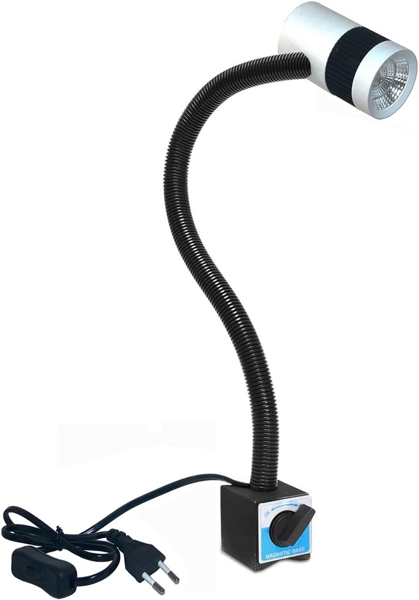 Flexibele Zwanenhals LED Lamp 1500 Lumen - Werklicht met Magnetische Basis 12W 110-220V