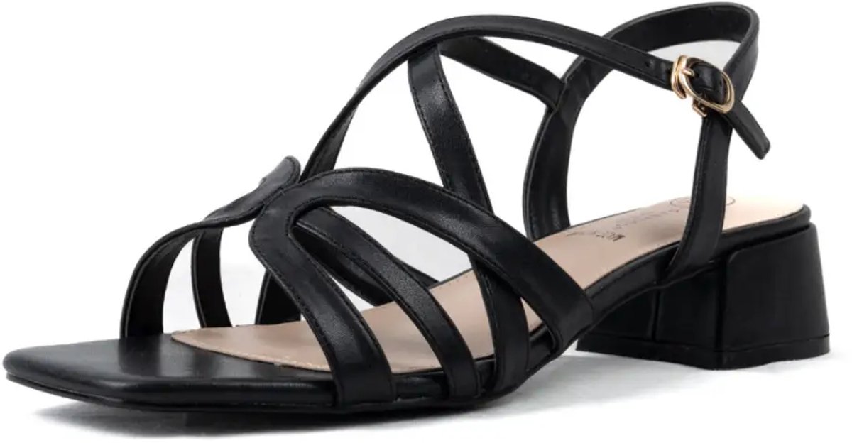 Verstelbare sandalen met brede neus en hak, model H - Eva