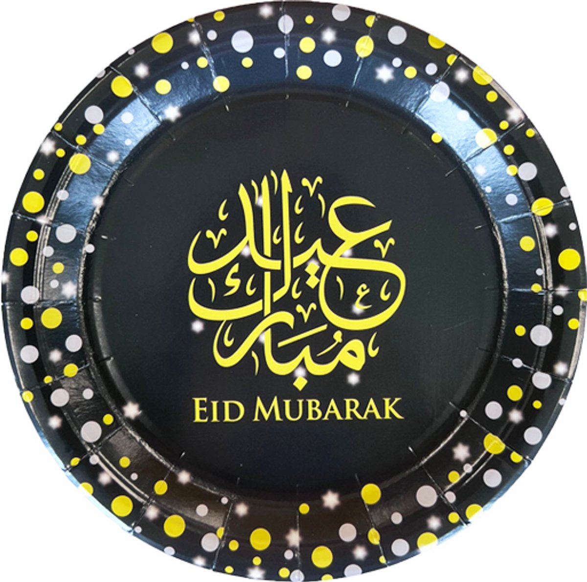 Bordjes Eid Mubarak Sparkling - 18cm - 8 stuks