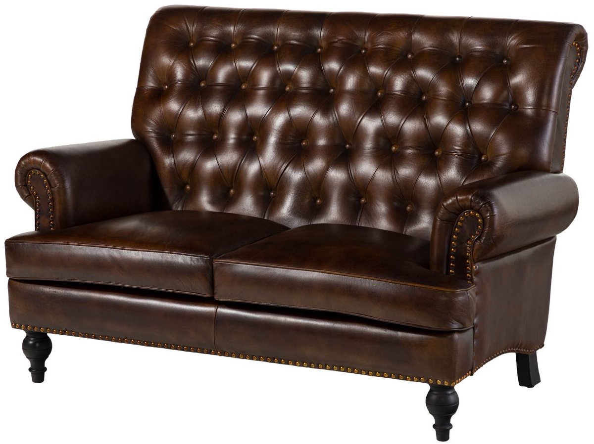 MASSIVMOEBEL24.DE 2-zitsbank CHESTERFIELD #106 bruin 140 x 94 x 84 cm
