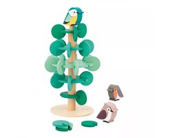 Janod WWF - Bouwset Boom Met Vogeltjes - Zet De 37 Stukken In Elkaar Om Een 30 Cm Hoge Boom Te Bouwen! - Inclusief 3 Prachtige Houten Vogels - Geschikt Vanaf 3 Jaar