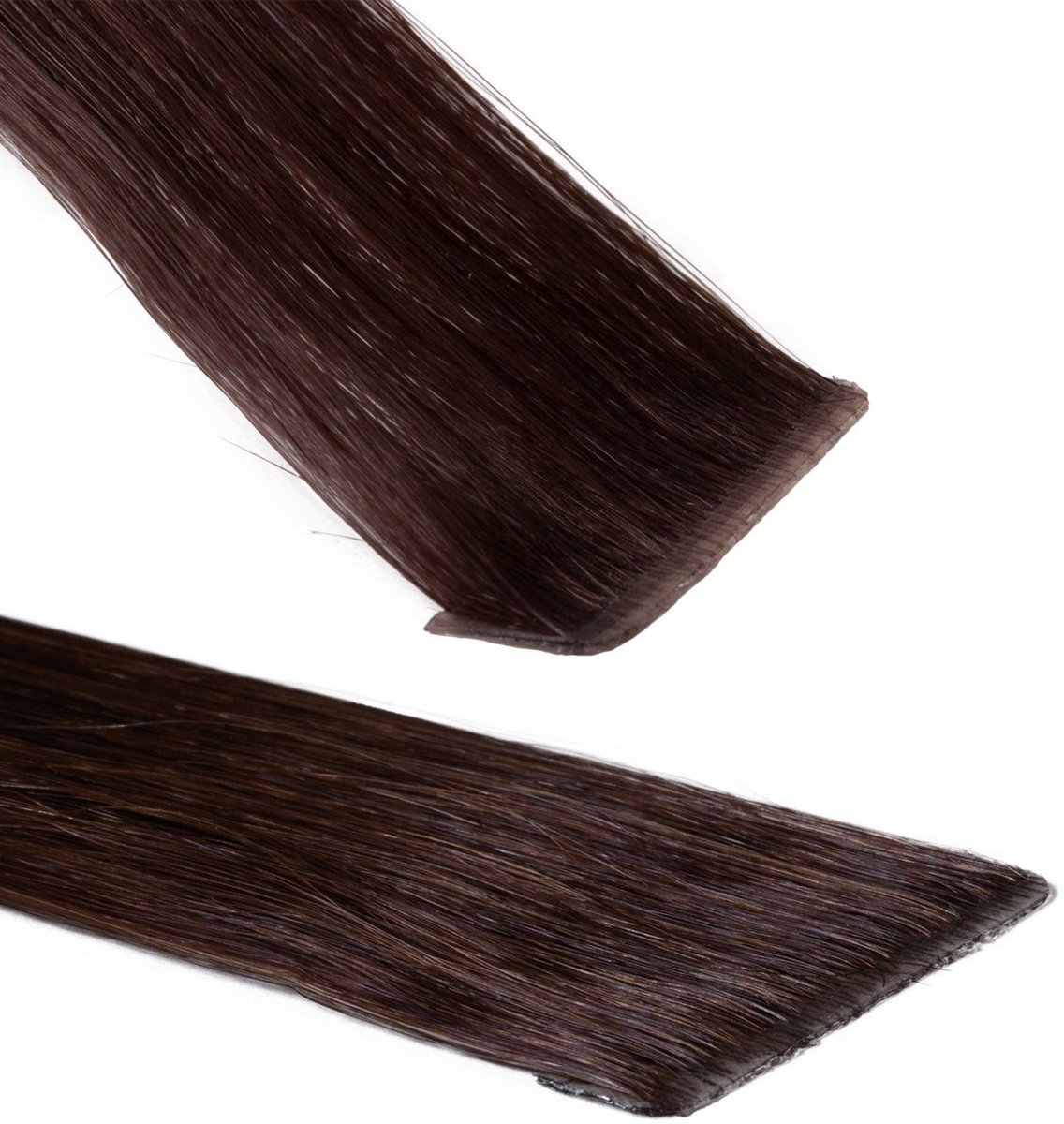 hair2heart Invisible Tape Extensions Echt Haar Premium - 10 Tapes 50cm 6/3 donkerblond goud