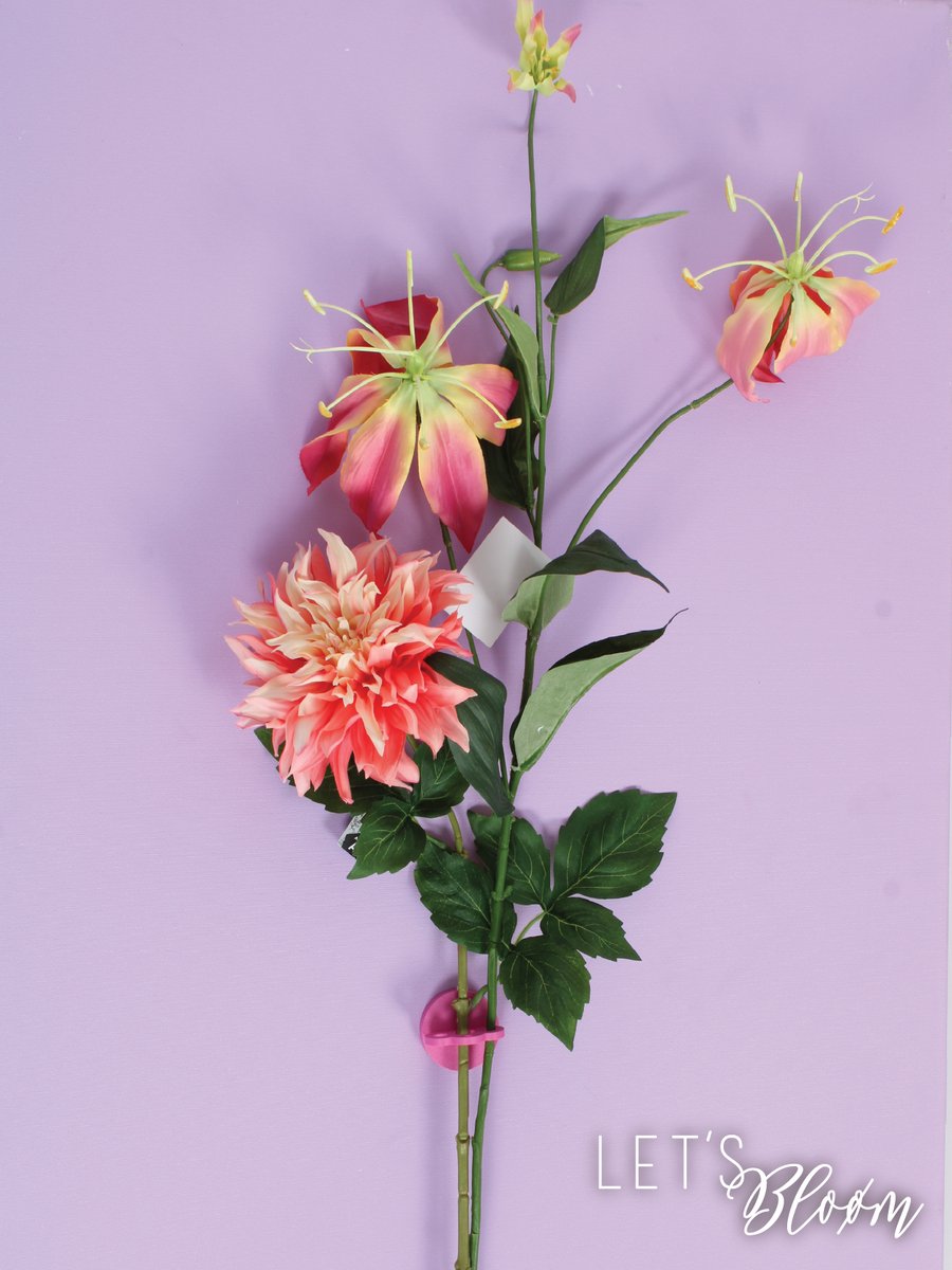 Let's Bloøm | Joeff | MUUSS | Modulaire wandhouder voor kunstbloemen | Roze | Wanddecorati